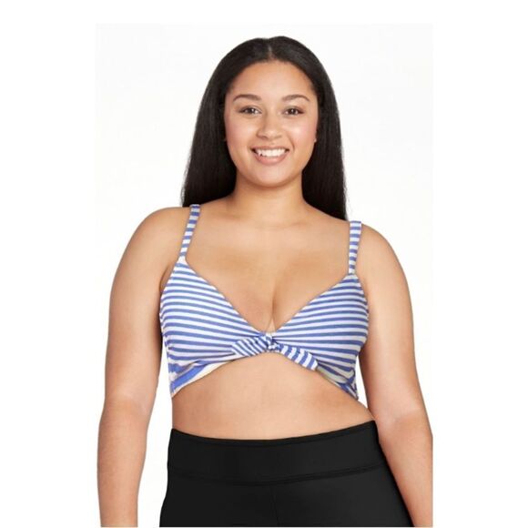 Women’s Tie Front Bralette Swim Top Swimsuit Bathing Suit Bikini Size XL - Picture 4 of 6